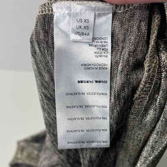 Anthropologie Gold Sabrina Shimmer V-Neck Sleeveless Blouse Women's‎ XS - Picture 3 of 6